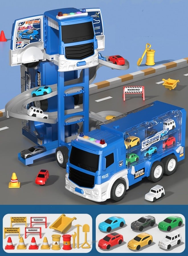 2 In 1 Rail Car Building Deformation Car Multifunctional Toy Car Model Boy Puzzle Toy