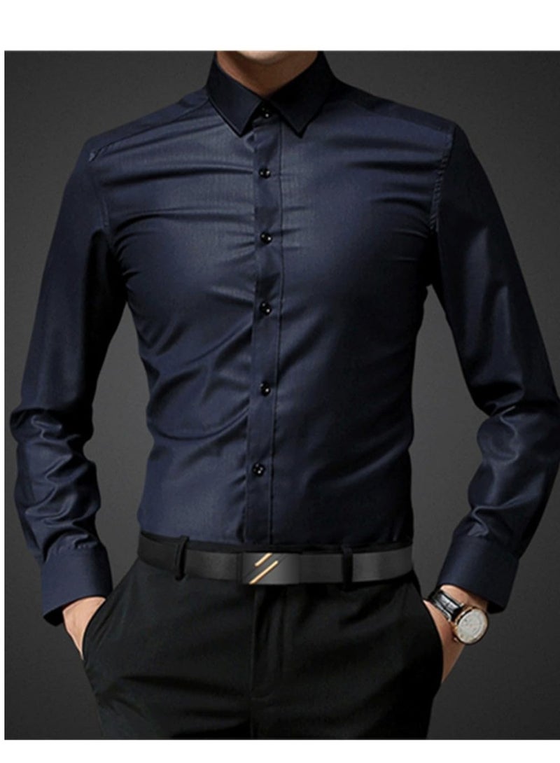 Mens Belt, Black Leather Sliding Ratchet Belt Dress Casual for Jeans