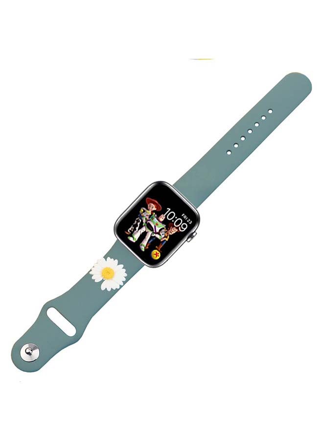 Cartoon Replacement Band For Apple Watch Series 6/SE/5/4/3/2/1 Green