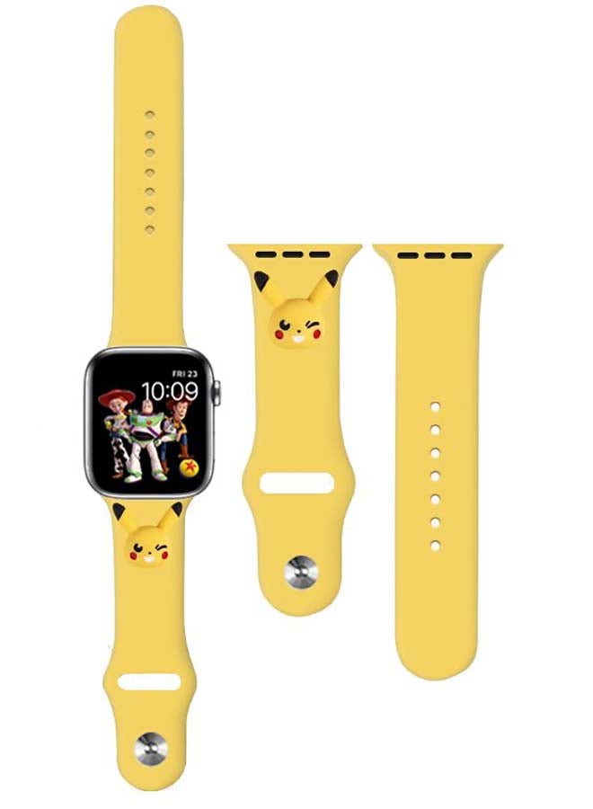 Cartoon Replacement Band For Apple Watch Series 6/SE/5/4/3/2/1 Yellow