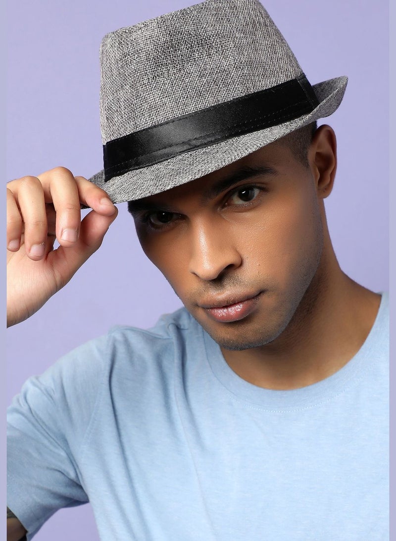 Casual Textured Fedora Hat