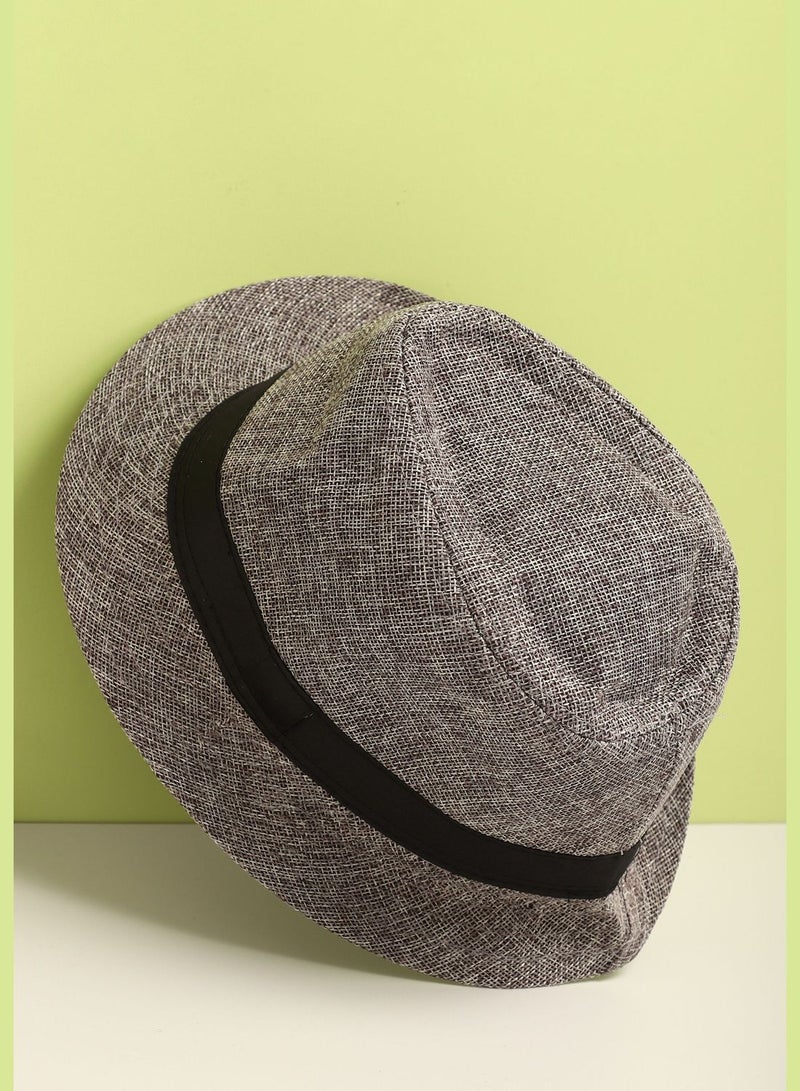 Casual Textured Fedora Hat