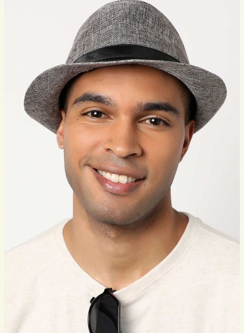 Casual Textured Fedora Hat