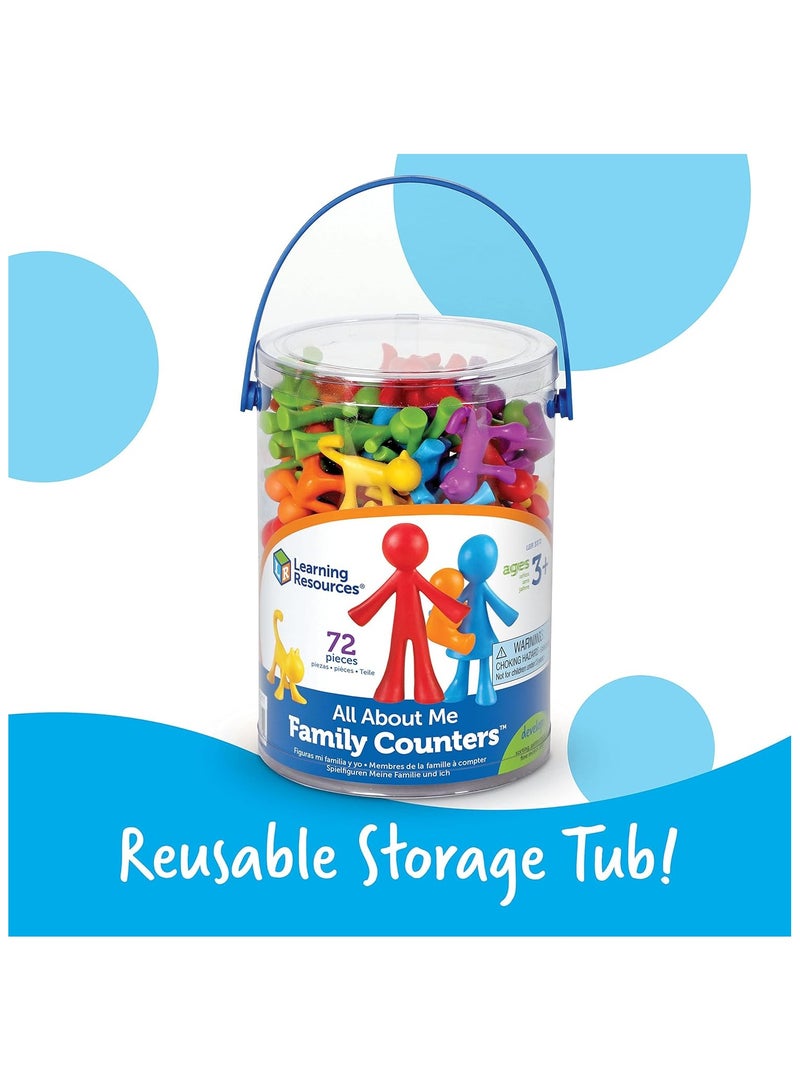 All About Me Family Counters Assorted Colors and Shapes Set of 72 Ages 3+ Multi-color standart