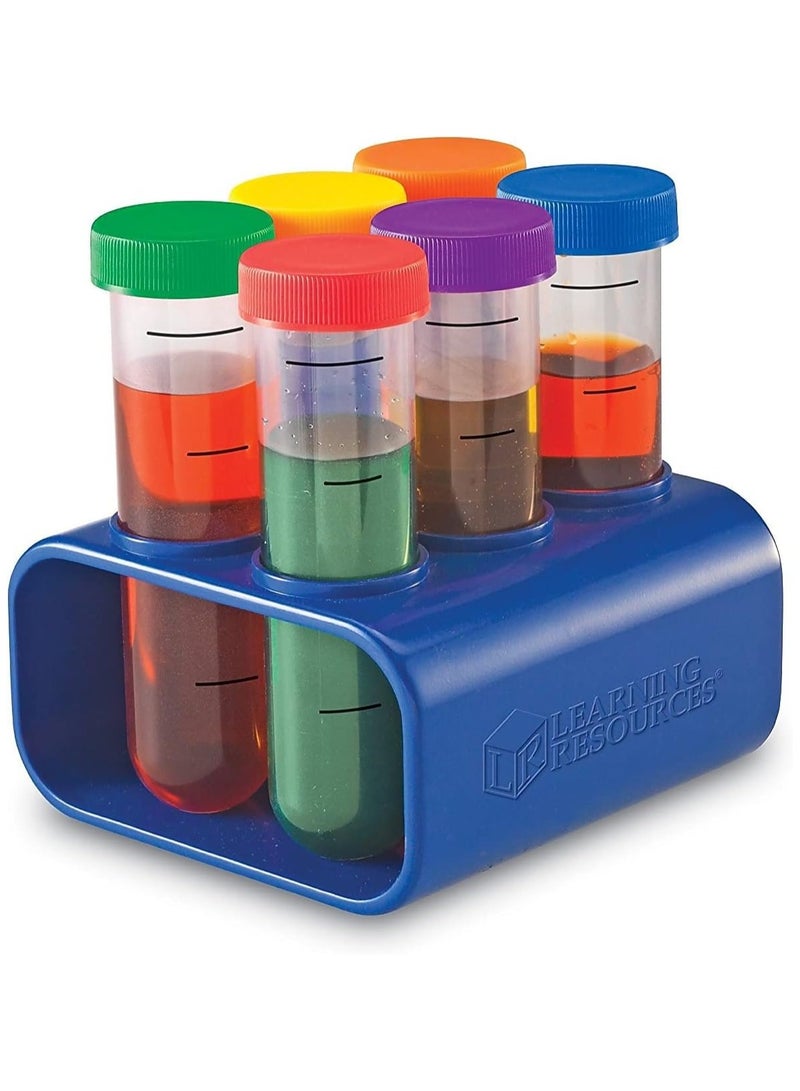 Primary Science Jumbo Test Tubes with Stand Set of 6 Ages 3+Multi-color 1 Pack