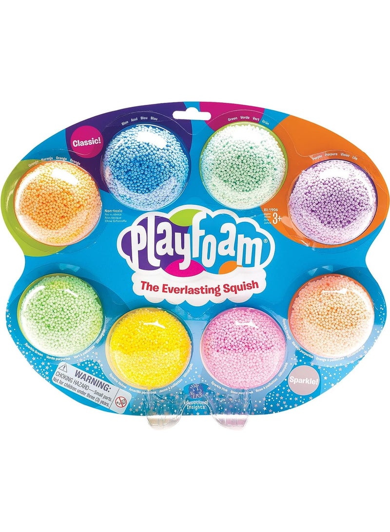 Educational Insights Playfoam Combo 8-Pack: Non-Toxic, Sensory, Shaping Fun, Sensory Bin, Ages 3+