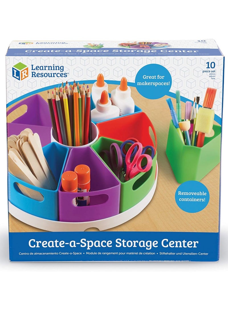 Create A Space Storage Center, 10 Piece Set, Set Of 1, Multicolor, Ler3806, Create-A-Space Center Toy, 4.6