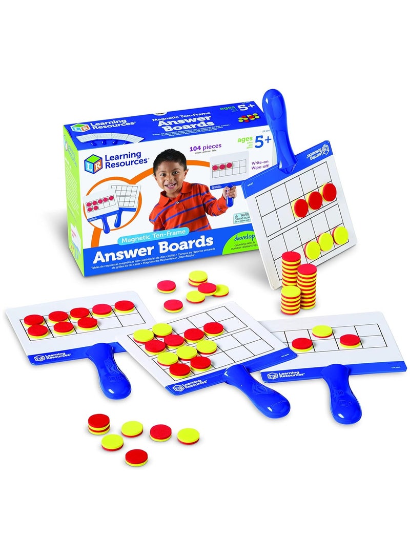 104pcs Magnetic Ten Frame Answer Boards for Kids
