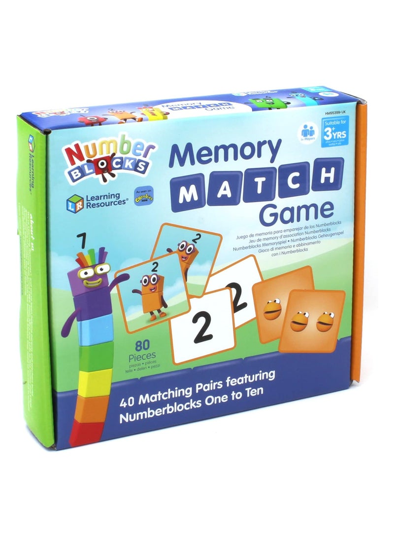 Numberblocks Memory Match Game, Kids Card Matching Game with 4 Ways to Play, Board Games for Kids Age 3-5, Preschool Learning Activities, Toddler Numbers & Counting Maths