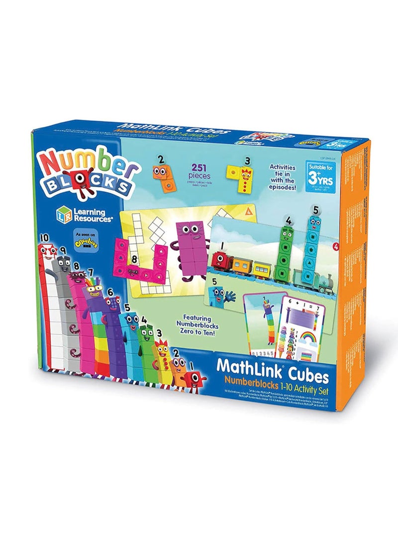 MathLink Cubes Numberblocks 1-10 Activity Set, Early Years Maths Learning, Build, Learn & Play in The Classroom & at Home.