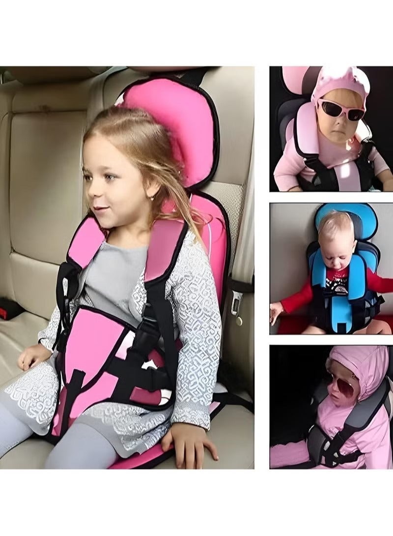 Child Safety Seat Simple Car Portable Seat Belt, Foldable Car Seat Booster Seat for Car Protection