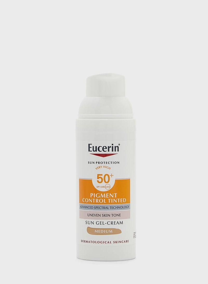 Sun Pigment Control Gel-Cream Tinted Cc Medium Spf50+ 50Ml