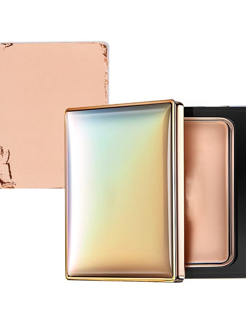 Flawless Pressed Powder, Portable Face Powder Compact, Control Shine & Smooth Complexion,Setting Powder Multi-use Foundation (H03#Natural)