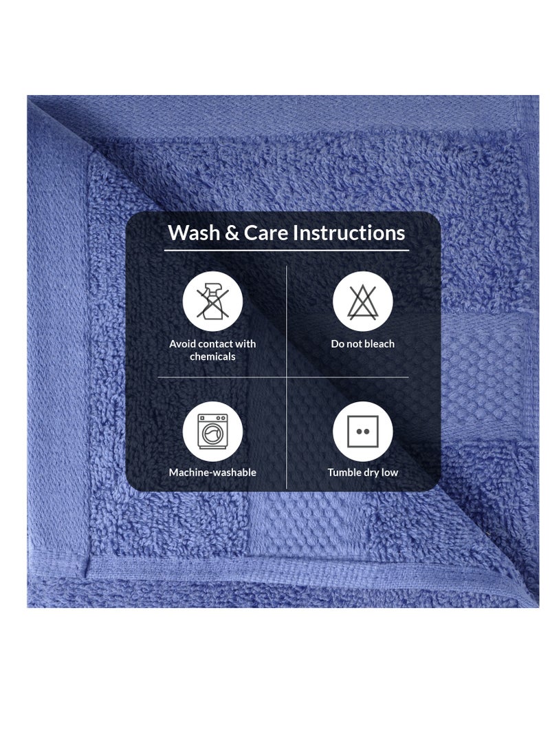 Premium Blue Hand Towels - Pack of 6, 41cm x 71cm Bathroom Hand Towel Set, Hotel & Spa Quality Hand Towels for Bathroom, Highly Absorbent and Super Soft Bathroom Towels by Infinitee Xclusives