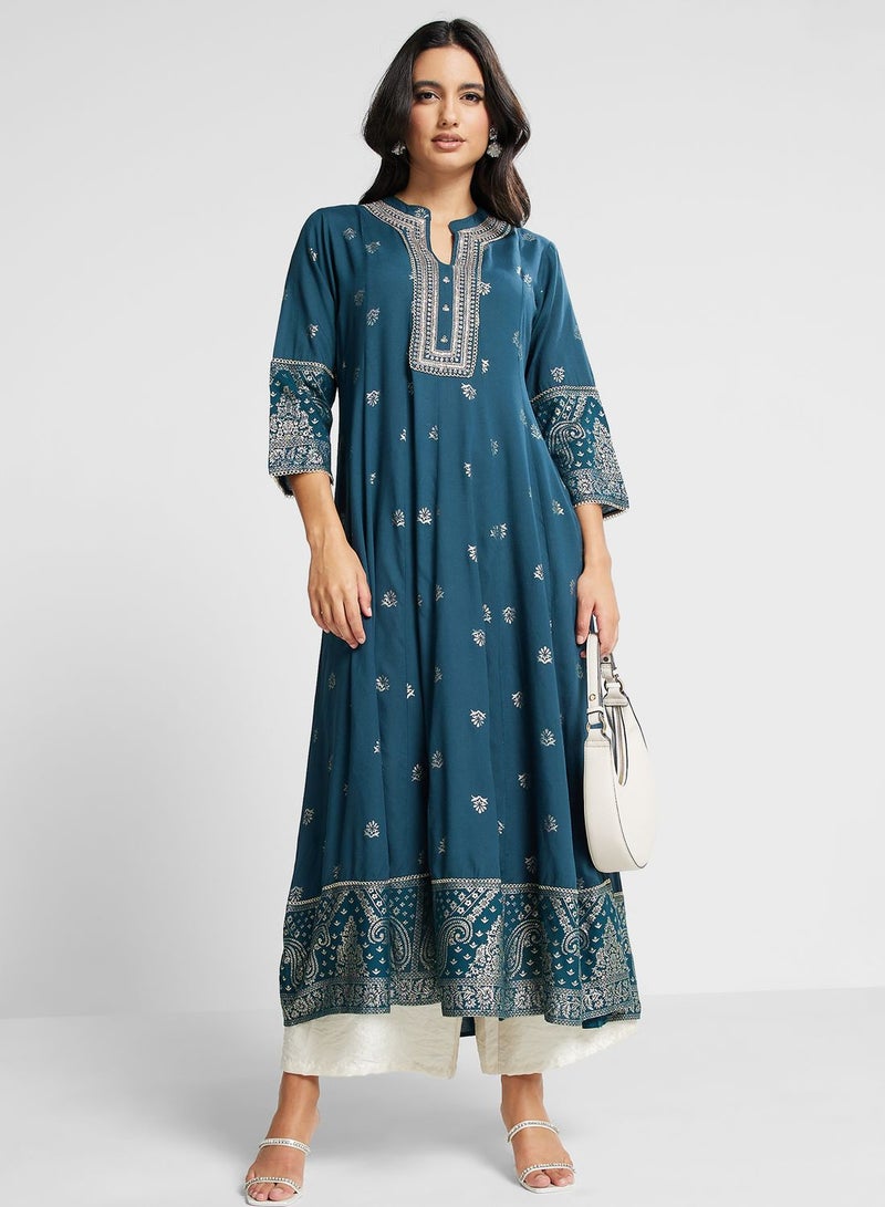 Embroidered Sequined Kurti