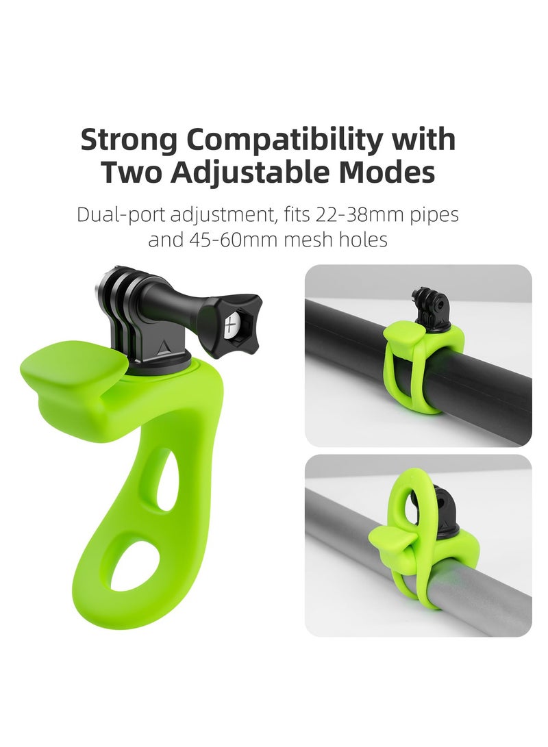 360 Camera Strap Mount, Universal Camera Band for Bike, Motorcycle, Ski Pole, Compatible with GoPro Max, Hero 12/11/10/9, Insta360, DJI Action and Osmo Pocket, Essential Accessories for Action Cameras