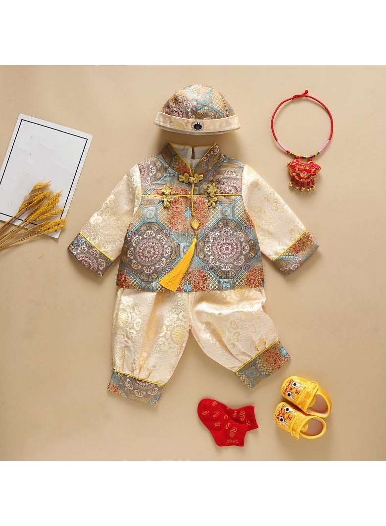New Boys' Birthday Party Chinese Tang Suit 6 Piece Set