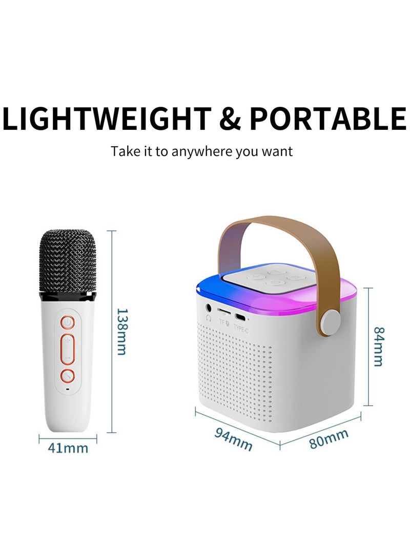 Home Portable Bluetooth Speaker Small Outdoor Karaoke Audio, Color: Y1 White