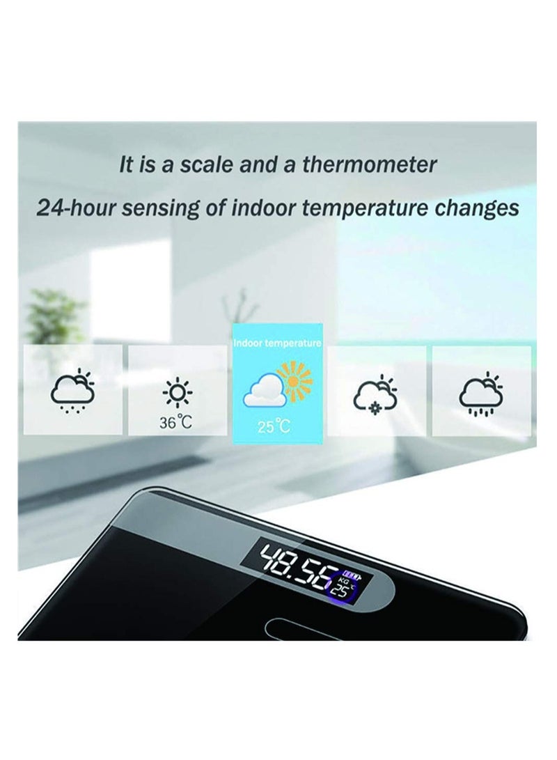 LCD Display Glass Smart Electronic Scale - Bathroom Body Scale - Digital Weight Scale for Bathroom
