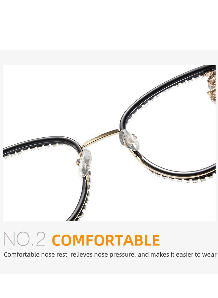 Color Pearl Dot Diamond Glasses S240227004