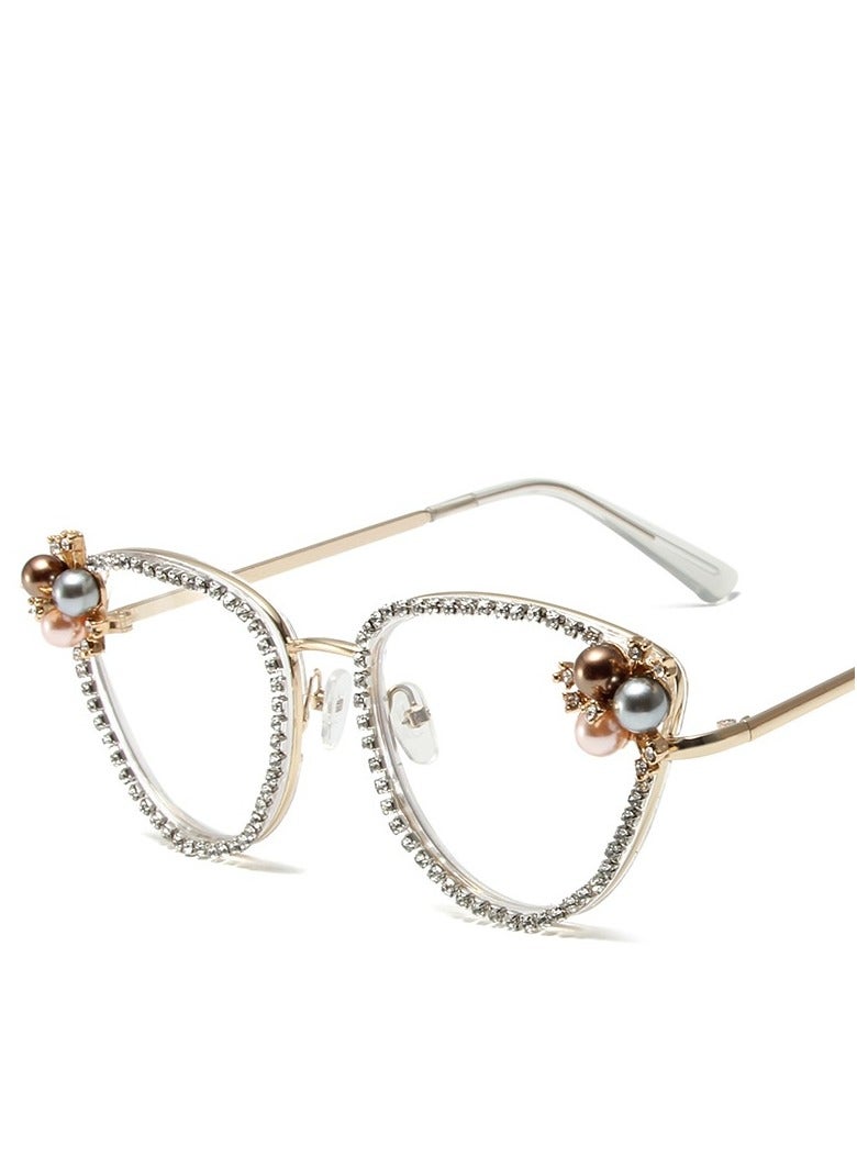 Color Pearl Dot Diamond Glasses S240227004