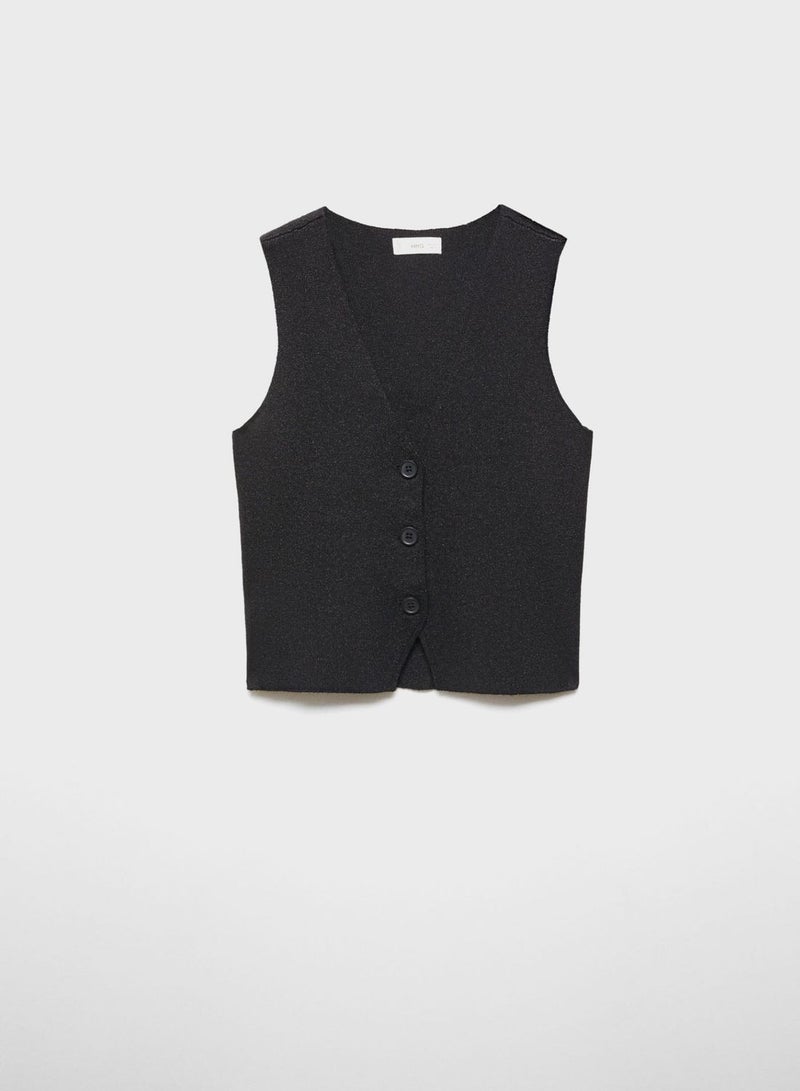 Youth Button Detail Top