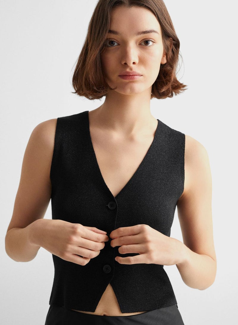 Youth Button Detail Top