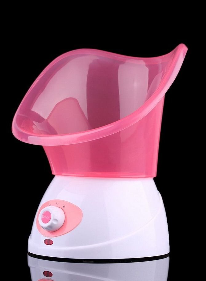 Sauna Facial Steamer Pink/White