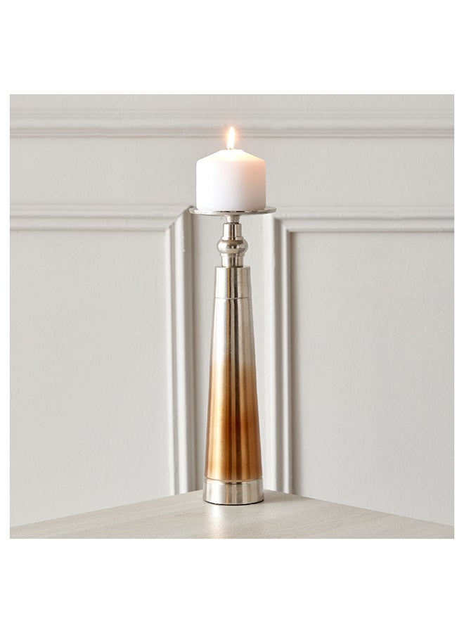 Octan Metal Two Tone Pillar Candleholder 10 x 29 x 10 cm