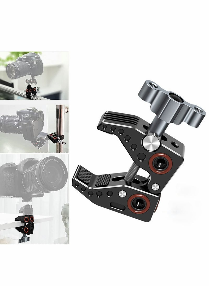 Camera Mounts and Clamps Side Arms with 3/8 and 1/4 Screw Holes Tripods for Video Shooting Action Camera Phone Clips Selfie Live Streaming