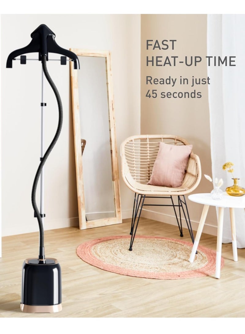 Pro Style Garment Steamer, Powerful Steam Output Up to 42 g/minute, Perfect Results, Refreshes and Sanitizes, Perfect for All Fabrics, Time-Saving 1.5 L 1800 W IT3470M0 Black