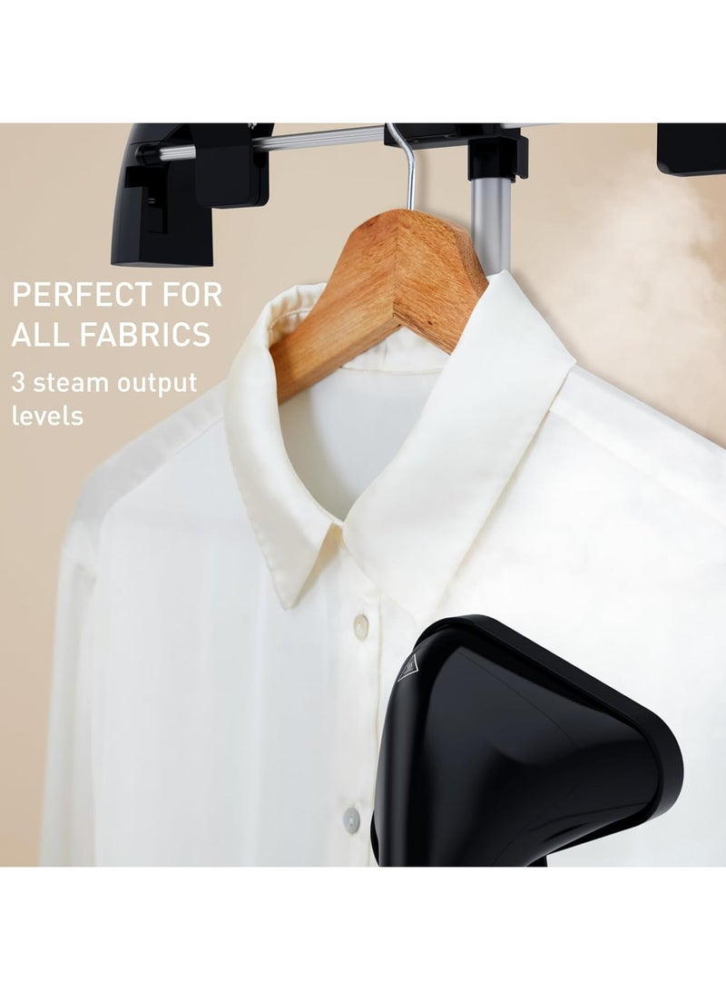 Pro Style Garment Steamer, Powerful Steam Output Up to 42 g/minute, Perfect Results, Refreshes and Sanitizes, Perfect for All Fabrics, Time-Saving 1.5 L 1800 W IT3470M0 Black