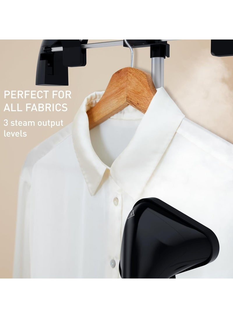 Pro Style Garment Steamer, Powerful Steam Output Up to 42 g/minute, Perfect Results, Refreshes and Sanitizes, Perfect for All Fabrics, Time-Saving 1.5 L 2000 W IT3470M0 Black