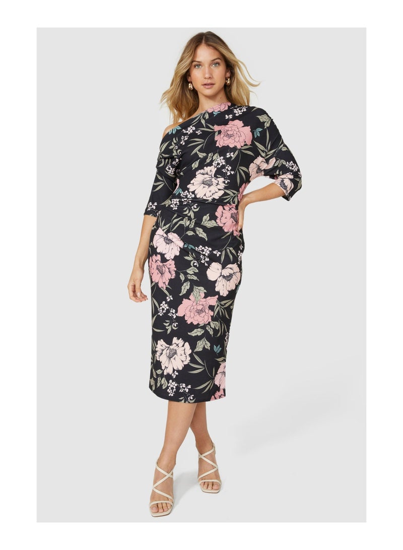 Occasion Off The Shoulder Printed Bodycon Dress