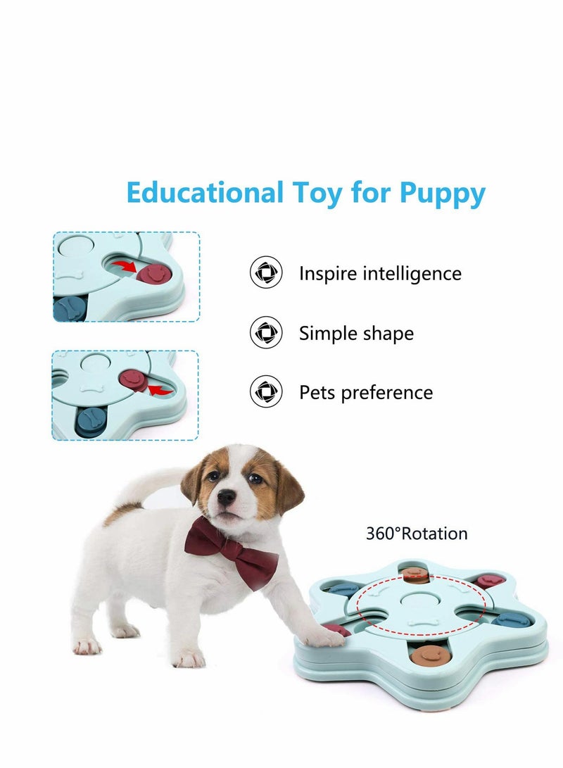 Dog Puzzle Toys Puppy, Dog Puzzles, Interactive Game Toy for Dogs Cats, Dog Cat Treats toy Dispenser Training Funny Feeding, ABS Colorful Design Slow Feeder to Aid Pets Digestion