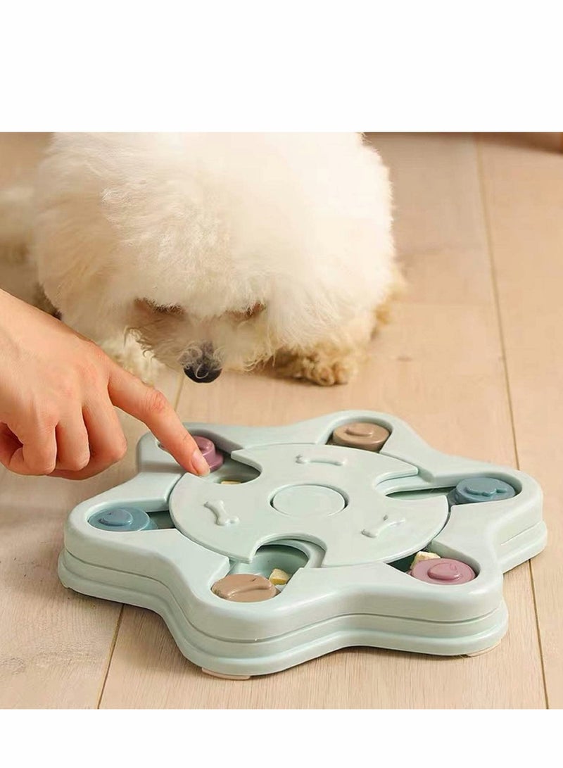 Dog Puzzle Toys Puppy, Dog Puzzles, Interactive Game Toy for Dogs Cats, Dog Cat Treats toy Dispenser Training Funny Feeding, ABS Colorful Design Slow Feeder to Aid Pets Digestion
