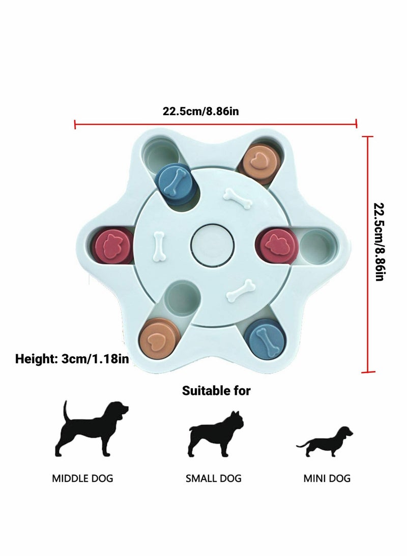 Dog Puzzle Toys Puppy, Dog Puzzles, Interactive Game Toy for Dogs Cats, Dog Cat Treats toy Dispenser Training Funny Feeding, ABS Colorful Design Slow Feeder to Aid Pets Digestion