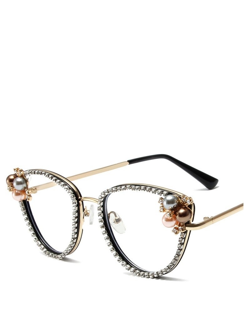 Color Pearl Dot Diamond Glasses S240227003