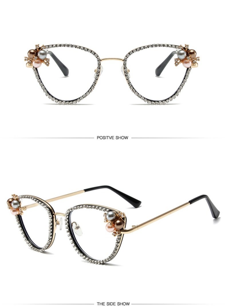 Color Pearl Dot Diamond Glasses S240227003