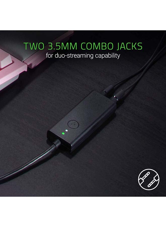 Ifrit: Low Profile Design - Professional Grade Condenser Mic with USB Audio Enhancer - Duo-Streaming Capability - Gaming, Streaming and Brocaster Headset