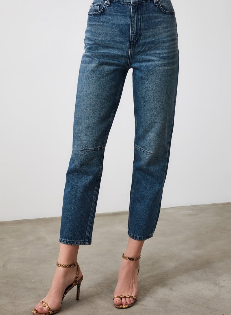 High Waist Straight Jeans