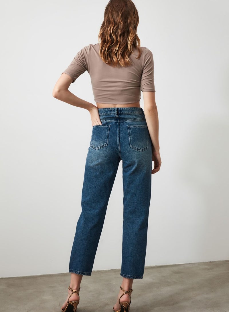 High Waist Straight Jeans