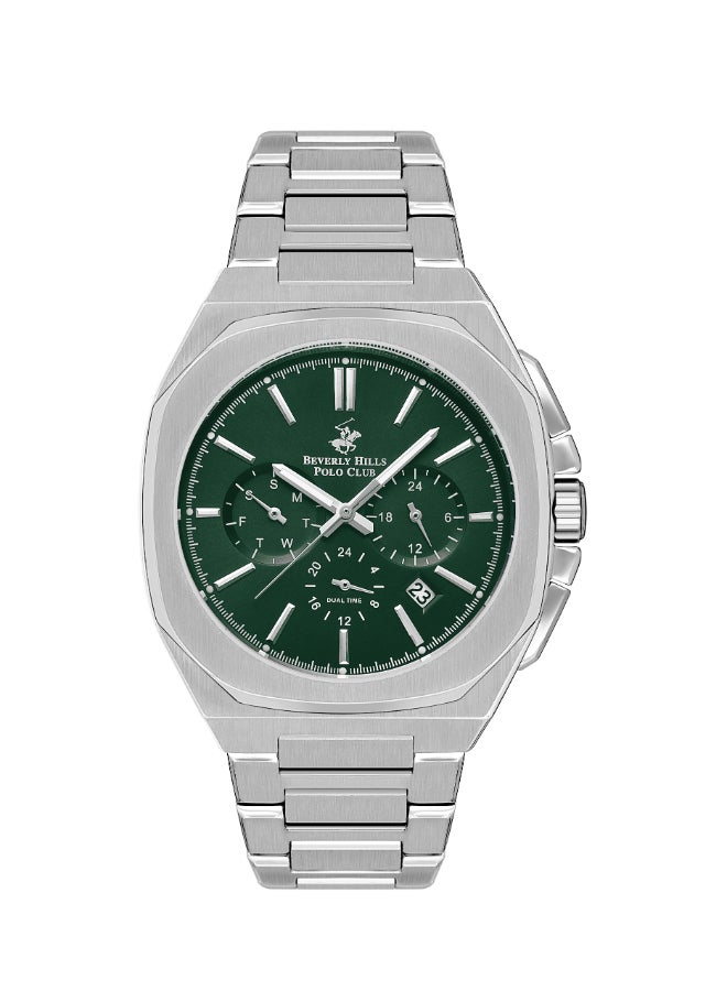 BEVERLY HILLS POLO CLUB Men's Multi Function Green Dial Watch - BP3210X.370