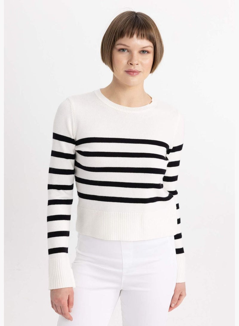 Woman Tricot Pullover Long Sleeve