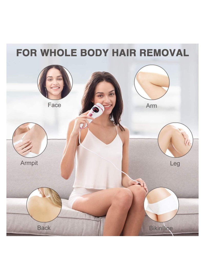 Laser Hair Removal IPL Hair Removal for Women and Men, Upgraded to 999,999 Flashes Laser Hair Removal, Permanent Painless Hair Removal Device, for Face Armpits Legs Arms Bikini Line Whole Body
