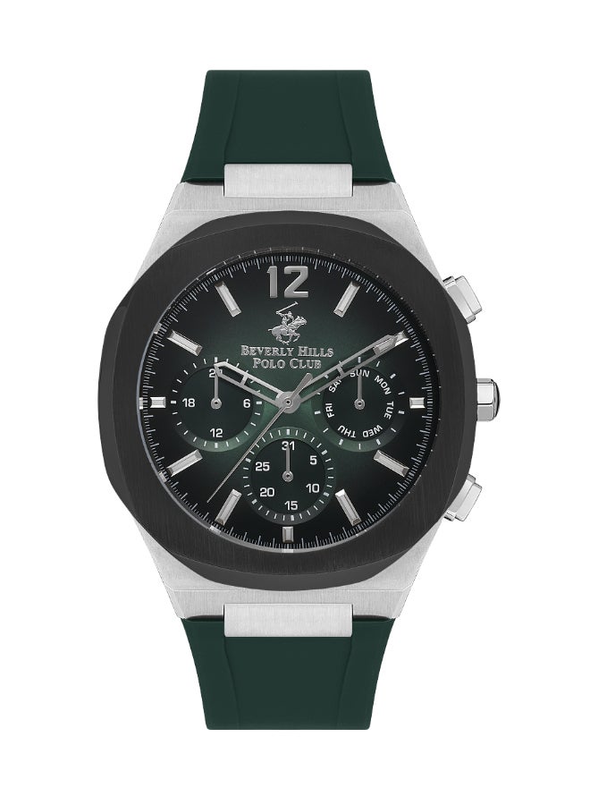 BEVERLY HILLS POLO CLUB Men's Multi Function Green Dial Watch - BP3539X.375