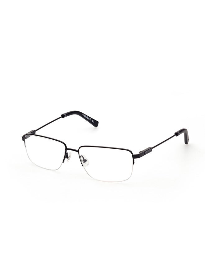 Men's Rectangular Eyeglass Frame - TB173500257 - Lens Size: 57 Mm
