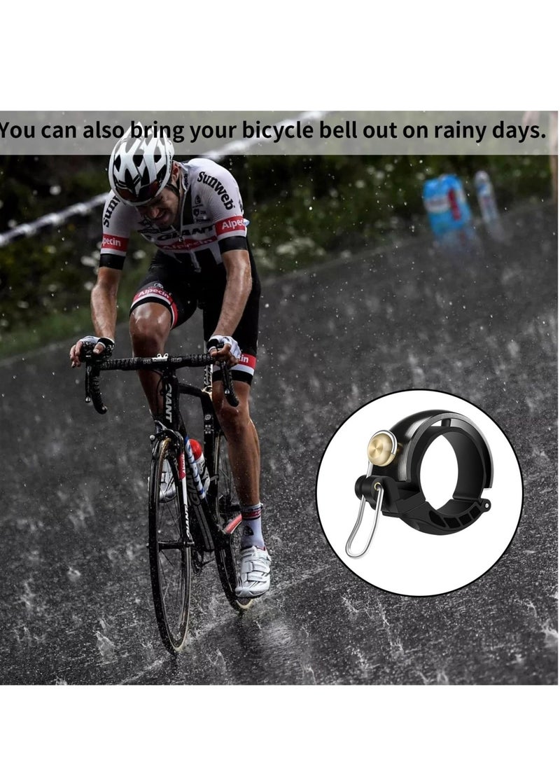 Bike Bell, Mountain Bicycle Bell, 80 db Loudness, with Loud Crisp Clear Sound, Hidden Design, Bike Bell Kids Adult Cycle Bell Fits 22.2-31.8 Mm