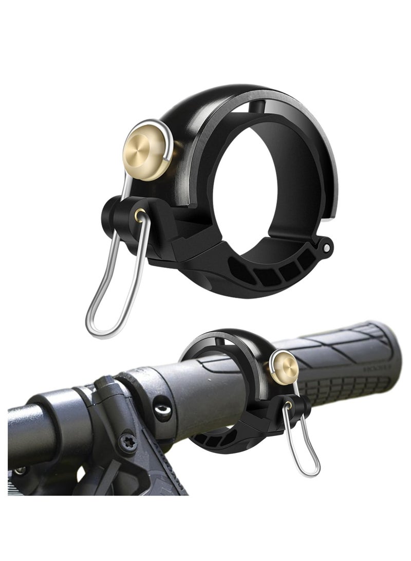 Bike Bell, Mountain Bicycle Bell, 80 db Loudness, with Loud Crisp Clear Sound, Hidden Design, Bike Bell Kids Adult Cycle Bell Fits 22.2-31.8 Mm
