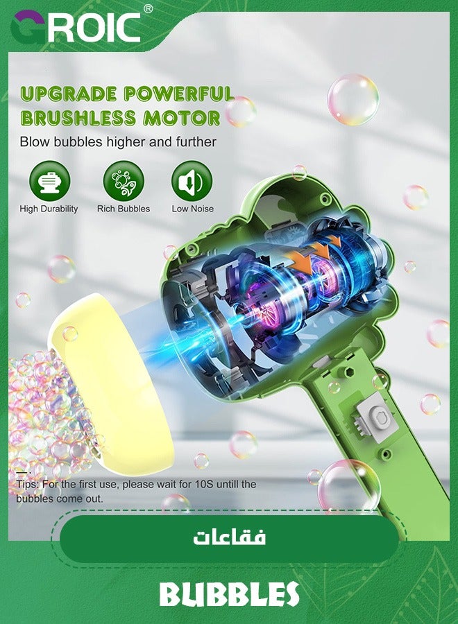 Automatic Bubble Machine Guns, Bubble Maker Gun with Light & Music for Kids,Bubble Maker Wand,Outdoor Toys,Party Favor,Bubble Machine for Kids